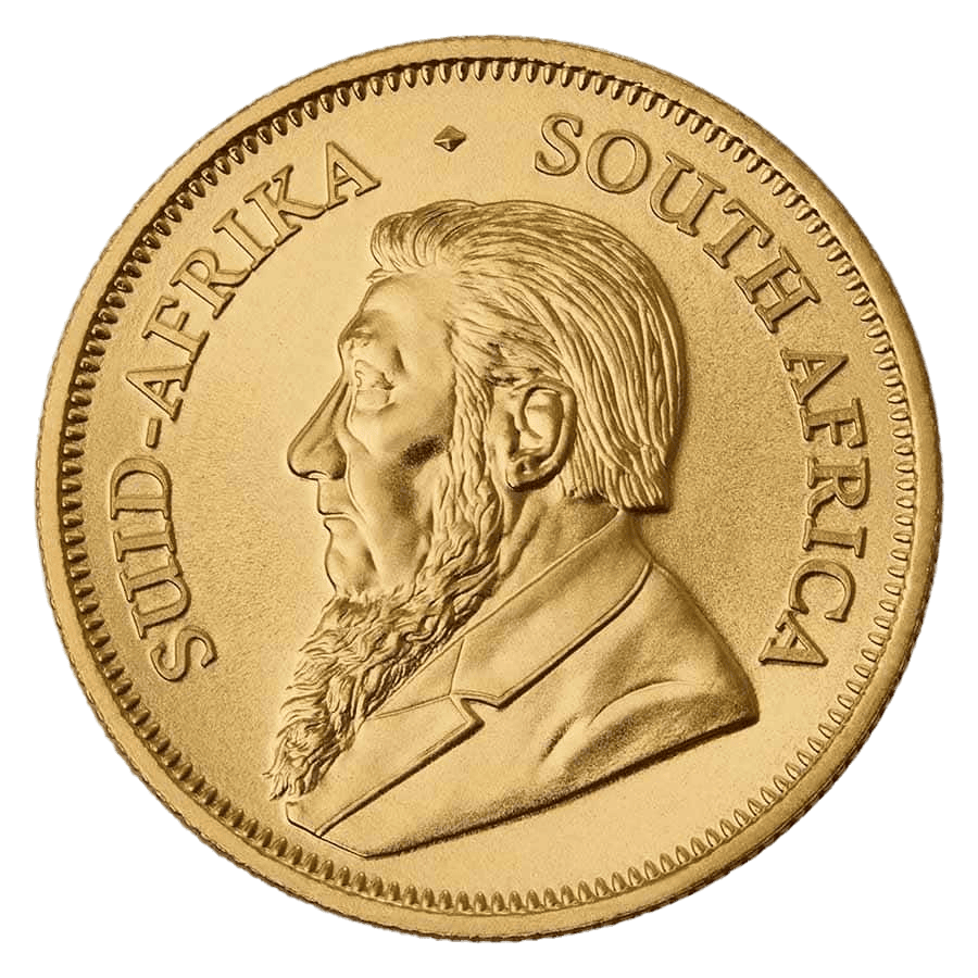 Gold Krugerrand coin featuring Paul Kruger portrait, 2026 edition.