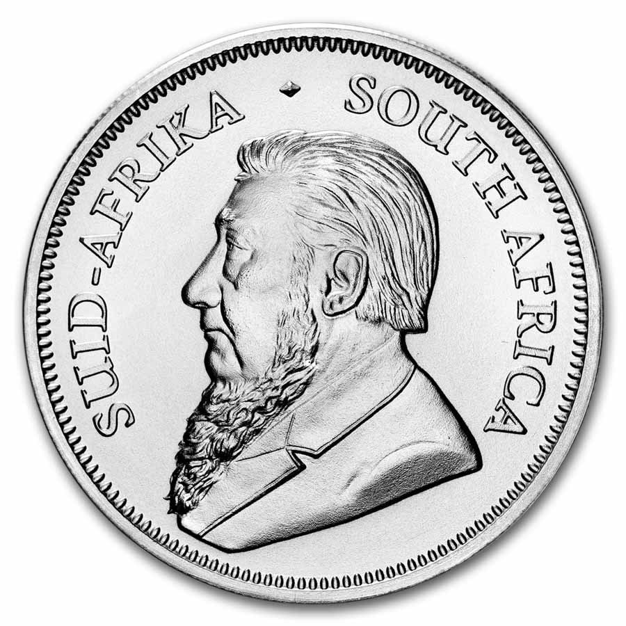 Aurum Craft - South African 1 oz Silver Krugerrand Coin BU 2026 Silver Krugerrand coin featuring Paul Kruger portrait, South Africa 2026 BU edition.