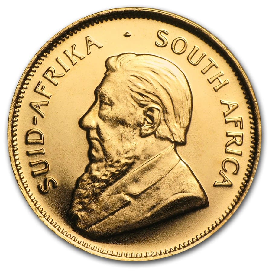 South African Gold Krugerrand Coin BU South African 1/10 oz Gold Krugerrand coin with detailed portrait of Paul Kruger. Perfect for collec.